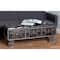 Industrial Rectangular Black Faux Leather and Wood Storage Bench, 19" x 47" x 16"